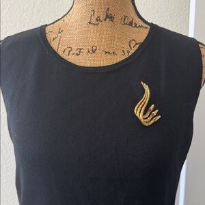 Vintage Triple Snake Gold Tone Brooch